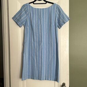 Anthropologie. Light blue, low back dress. Size 6.